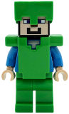 LEGO min140 Steve - Bright Green Legs, Helmet, and Armor